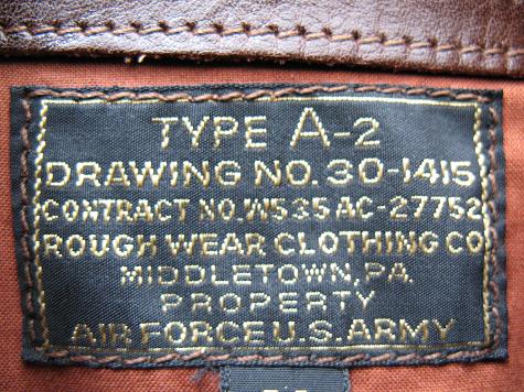 EASTMAN LEATHER CLOTHING A-2(THE GREAT ESCAPE MODEL / V